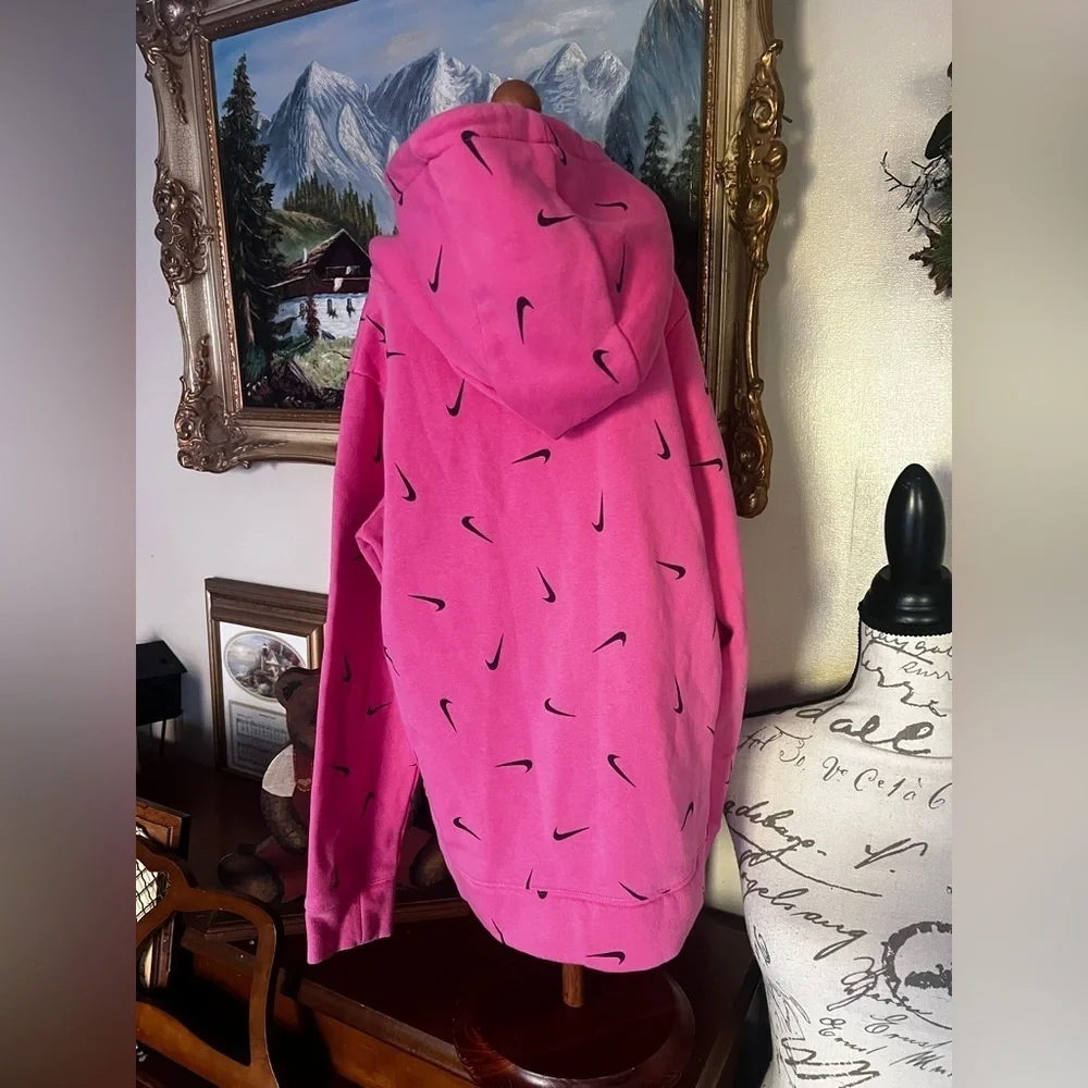 🩷 Girls Nike Pink Pullover Hoodie Size L